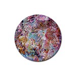 Abstract waves Rubber Coaster (Round)