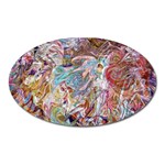 Abstract waves Oval Magnet