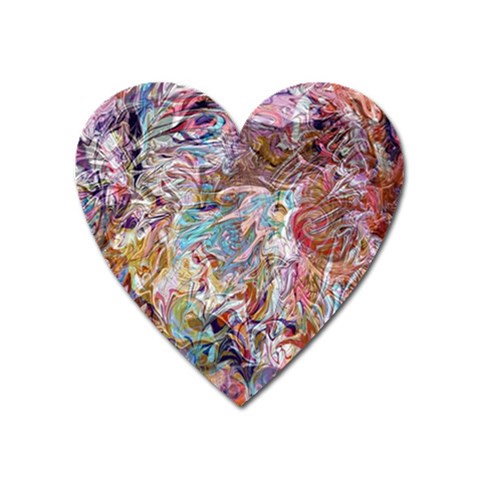 Abstract waves Heart Magnet from ArtsNow.com Front