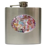 Abstract waves Hip Flask (6 oz)