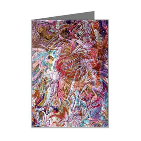 Abstract waves Mini Greeting Card from ArtsNow.com Left