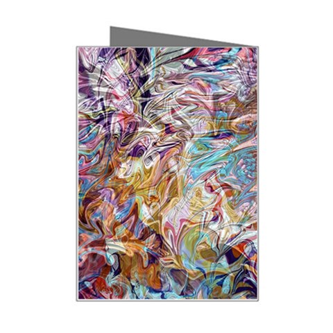 Abstract waves Mini Greeting Card from ArtsNow.com Right