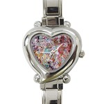 Abstract waves Heart Italian Charm Watch