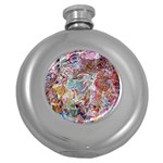 Abstract waves Round Hip Flask (5 oz)