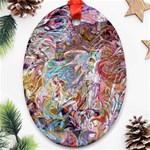 Abstract waves Oval Ornament (Two Sides)