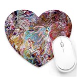 Abstract waves Heart Mousepad