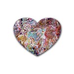 Abstract waves Rubber Coaster (Heart)