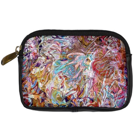 Abstract waves Digital Camera Leather Case from ArtsNow.com Front