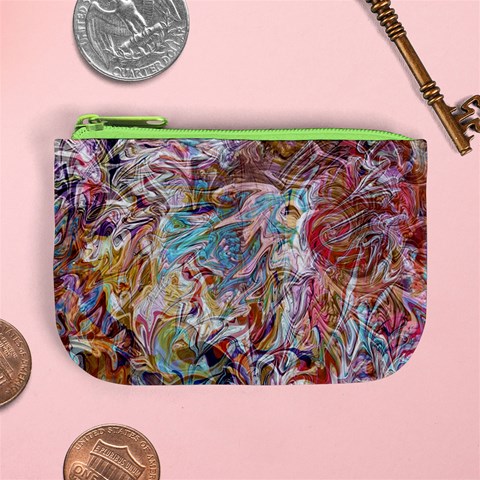 Abstract waves Mini Coin Purse from ArtsNow.com Front