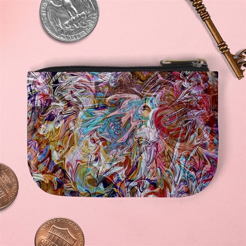 Abstract waves Mini Coin Purse from ArtsNow.com Back