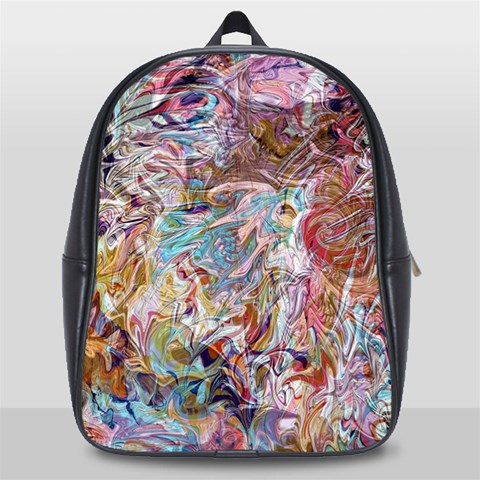 Abstract waves School Bag (Large) from ArtsNow.com Front