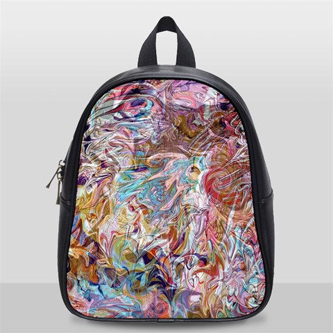 Abstract waves School Bag (Small) from ArtsNow.com Front