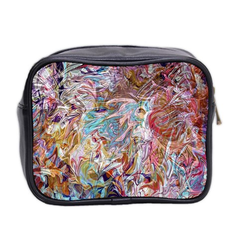 Abstract waves Mini Toiletries Bag (Two Sides) from ArtsNow.com Back