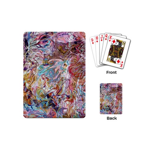 Abstract waves Playing Cards Single Design (Mini) from ArtsNow.com Back