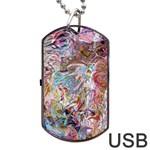 Abstract waves Dog Tag USB Flash (One Side)