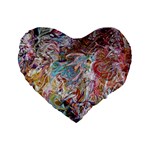 Abstract waves Standard 16  Premium Heart Shape Cushions