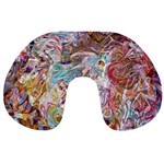 Abstract waves Travel Neck Pillow