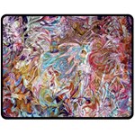 Abstract waves Two Sides Fleece Blanket (Medium)