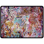 Abstract waves Two Sides Fleece Blanket (Large)