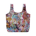 Abstract waves Full Print Recycle Bag (M)