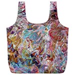 Abstract waves Full Print Recycle Bag (XL)