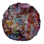 Abstract waves Large 18  Premium Flano Round Cushions