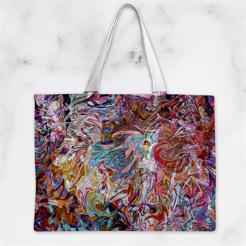 Abstract waves Zipper Mini Tote Bag from ArtsNow.com Front