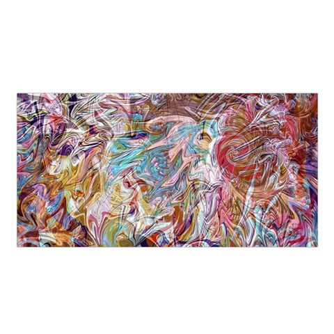 Abstract waves Satin Shawl 45  x 80  from ArtsNow.com Front