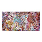 Abstract waves Satin Shawl 45  x 80 