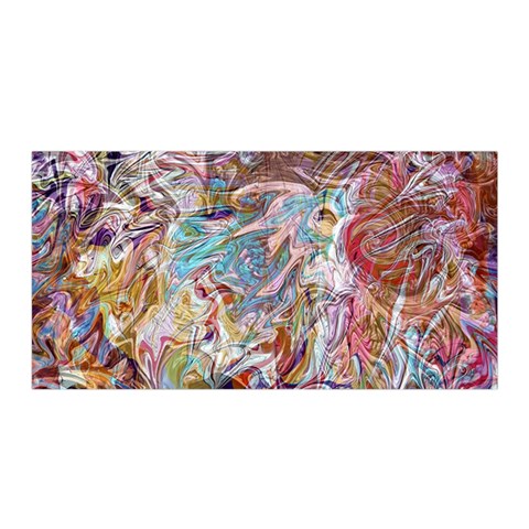 Abstract waves Satin Wrap 35  x 70  from ArtsNow.com Front