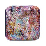 Abstract waves Square Metal Box (Black)