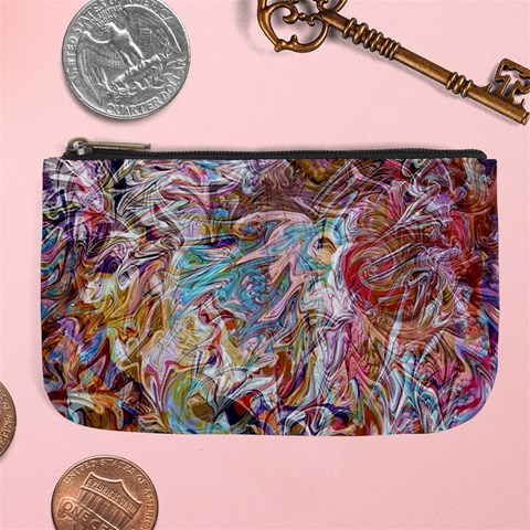 Abstract waves Large Coin Purse from ArtsNow.com Front