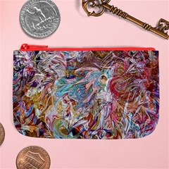 Abstract waves Large Coin Purse from ArtsNow.com Front