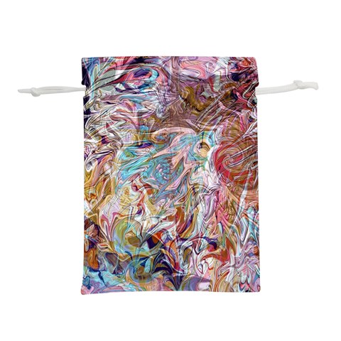 Abstract waves Lightweight Drawstring Pouch (S) from ArtsNow.com Front