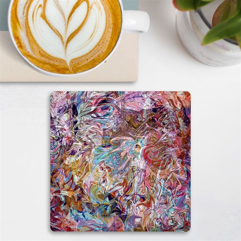 Abstract waves UV Print Square Tile Coaster  from ArtsNow.com Front