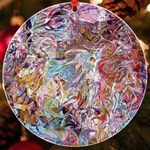 Abstract waves UV Print Acrylic Ornament Round