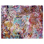 Abstract waves Premium Plush Fleece Blanket (Medium)