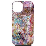 Abstract waves iPhone 14 Black UV Print PC Hardshell Case