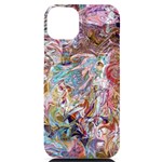 Abstract waves iPhone 14 Plus Black UV Print PC Hardshell Case