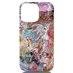 Abstract waves iPhone 14 Pro Max Black UV Print PC Hardshell Case