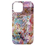 Abstract waves iPhone 15 Black UV Print PC Hardshell Case