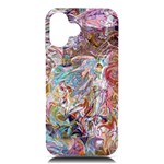 Abstract waves iPhone 16 Plus Black UV Print PC Hardshell Case