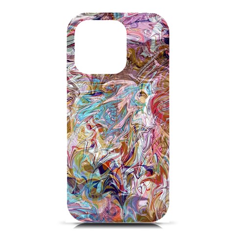 Abstract waves iPhone 16 Pro Black UV Print PC Hardshell Case from ArtsNow.com Front