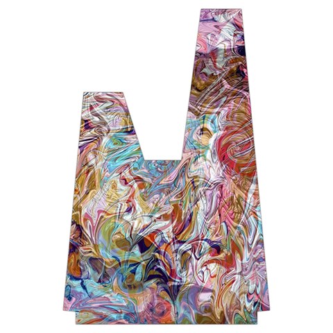 Abstract waves Japanese Wrist Knot Bag from ArtsNow.com Back