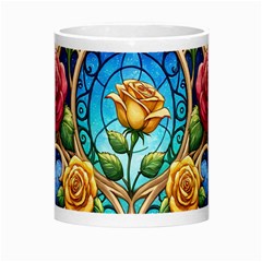 Roses Floral Stained Glass Vibrant Morph Mug from ArtsNow.com Center