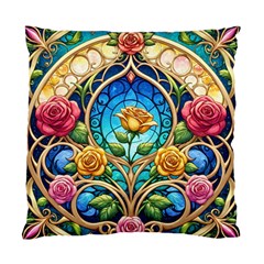 Roses Floral Stained Glass Vibrant Standard Cushion Case (Two Sides) from ArtsNow.com Front