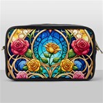 Roses Floral Stained Glass Vibrant Toiletries Bag (One Side)