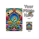 Roses Floral Stained Glass Vibrant Playing Cards 54 Designs (Mini)