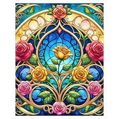 Roses Floral Stained Glass Vibrant Toiletries Pouch from ArtsNow.com Back