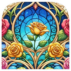 Roses Floral Stained Glass Vibrant Toiletries Pouch from ArtsNow.com Cover